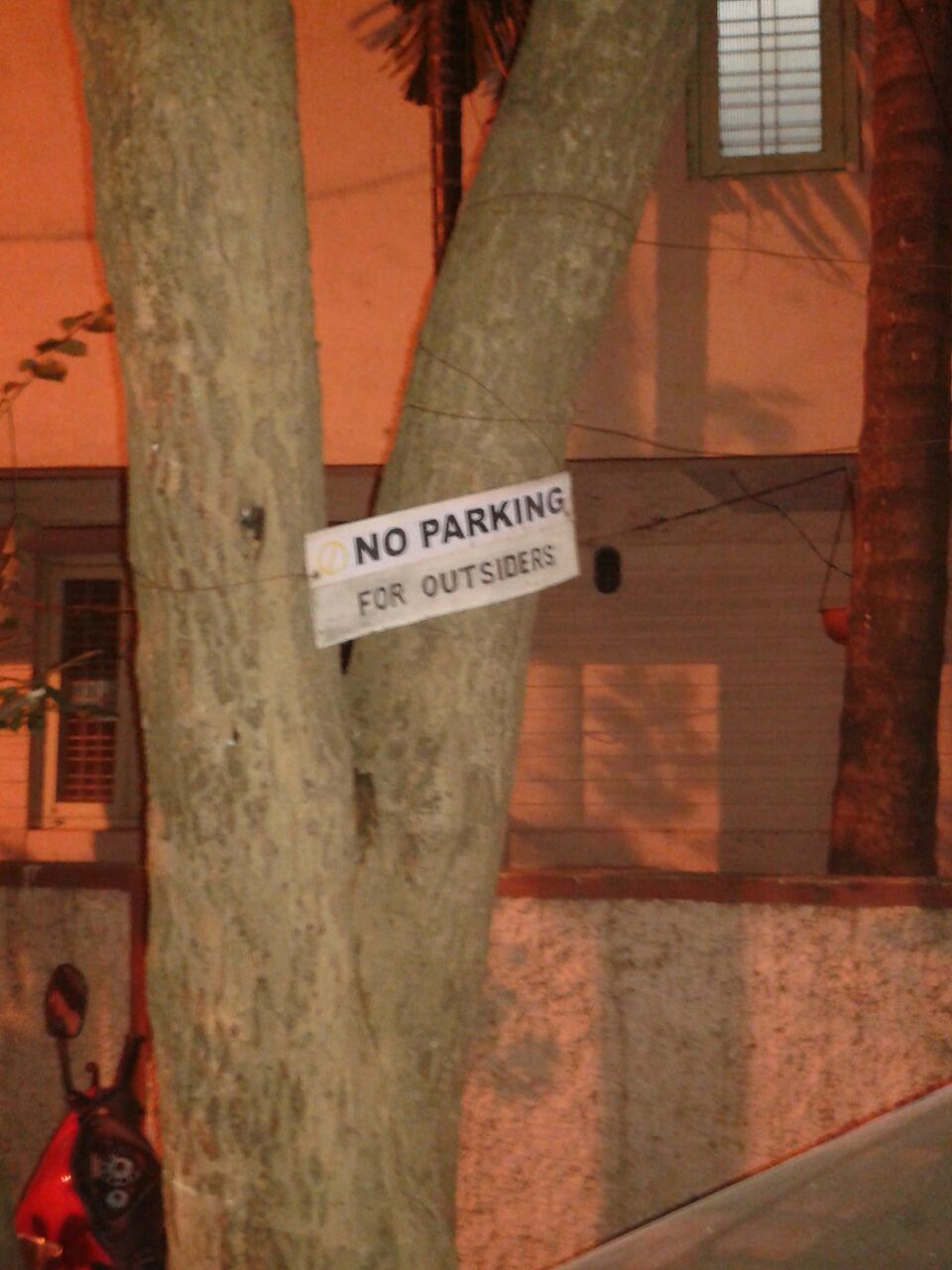 No Parking Outside Vehicle