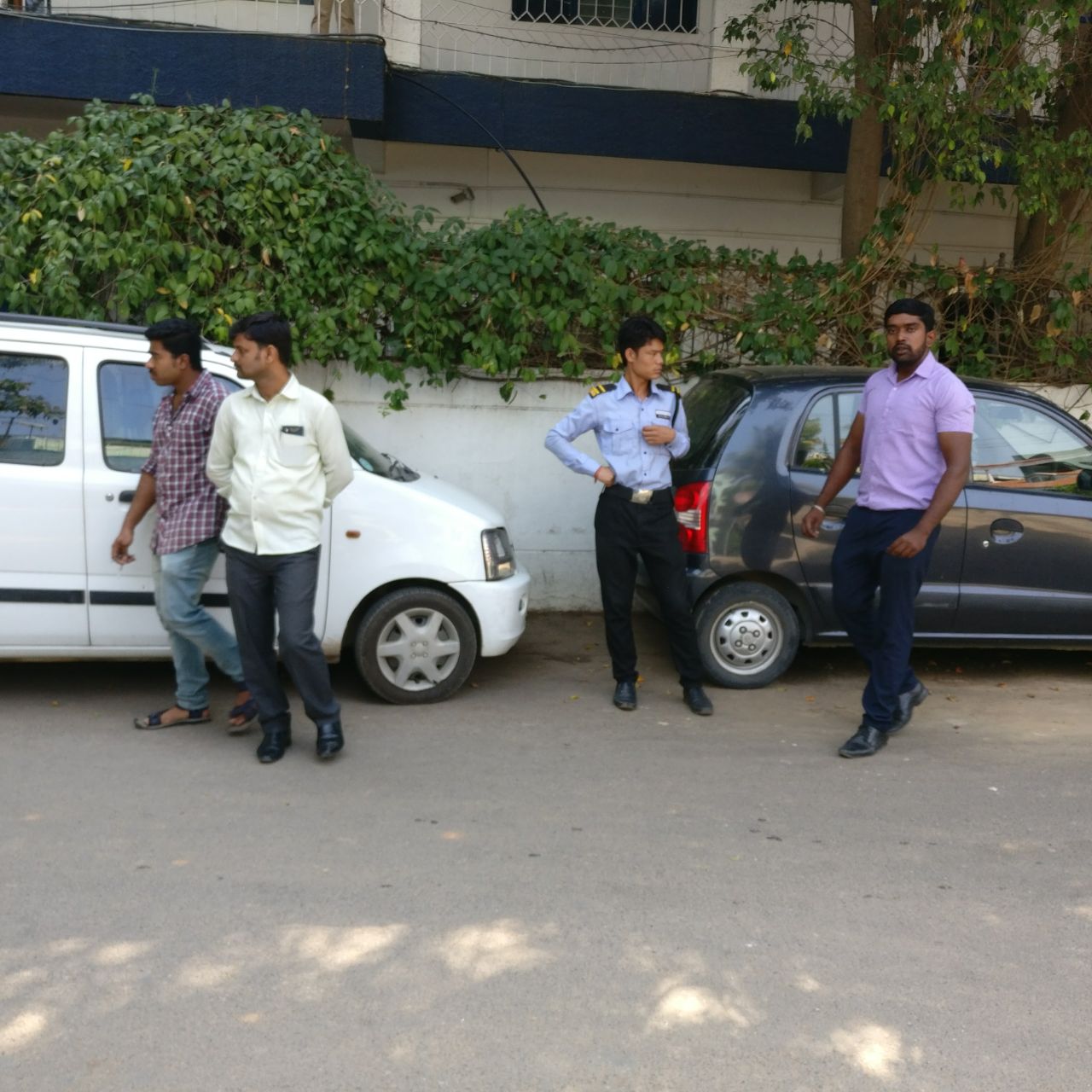 Shilpa Car Surrounded by Alliance College folks